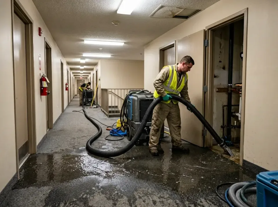 multi-unit-apartment-hallway-f-005 — frequently asked questions, Emergency Burst Pipe Water Extraction & Removal in Port LaB…